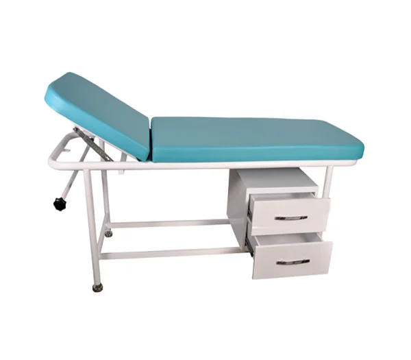 تخت معاینه یک شکن پایه ثابت کشو دار