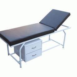 تخت معاینه یک شکن پایه ثابت کشو دار